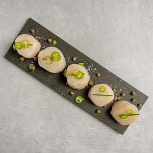 Diver Sea Scallops garnished on plate by FishFinery