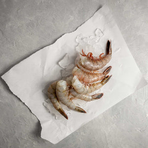 
                
                    Load image into Gallery viewer, Mexican Blue Shrimp unwrapped on ice by FishFinery
                
            